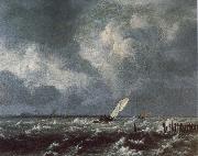 Jacob van Ruisdael View of Het Lj on a Stormy Day oil painting